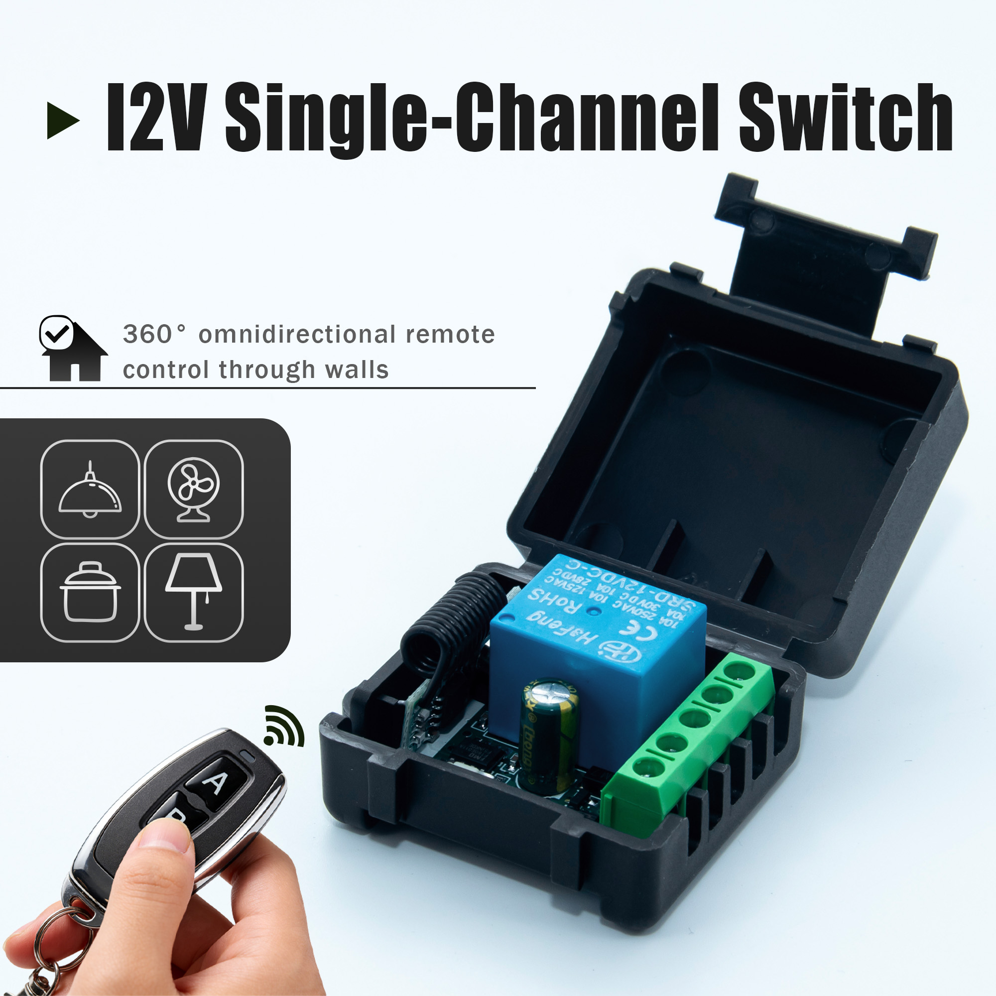 Rf 433Mhz Module - Bezprzewodowy przełącznik zdalnego sterowania DC 12V