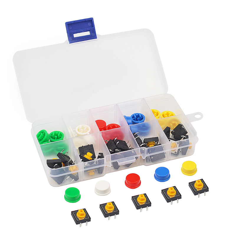 Best Diy Electronics Kits - Najlepszy zestaw 4-pinowych przycisków dotykowych 12x12x7,3