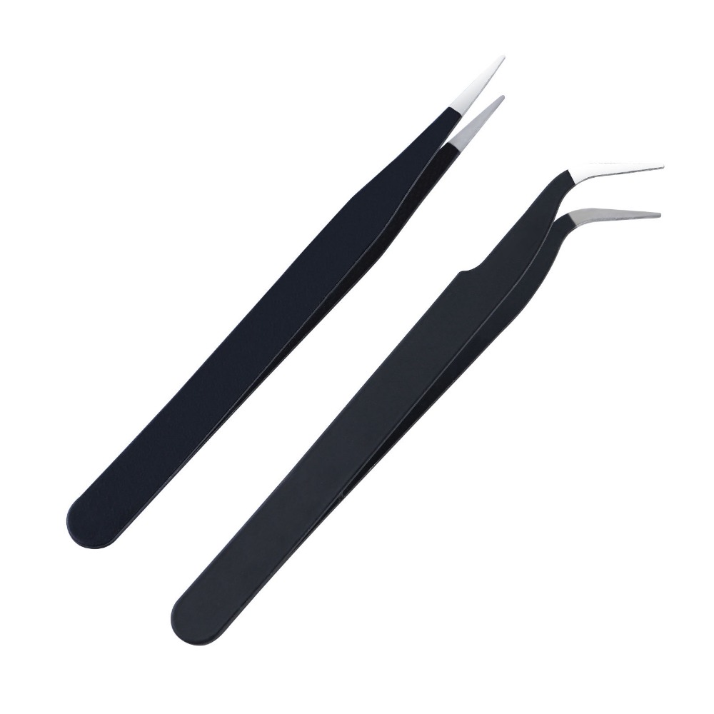 Diy Electronics Parts - 2 szt. Precyzyjne antystatyczne pęsety ESD