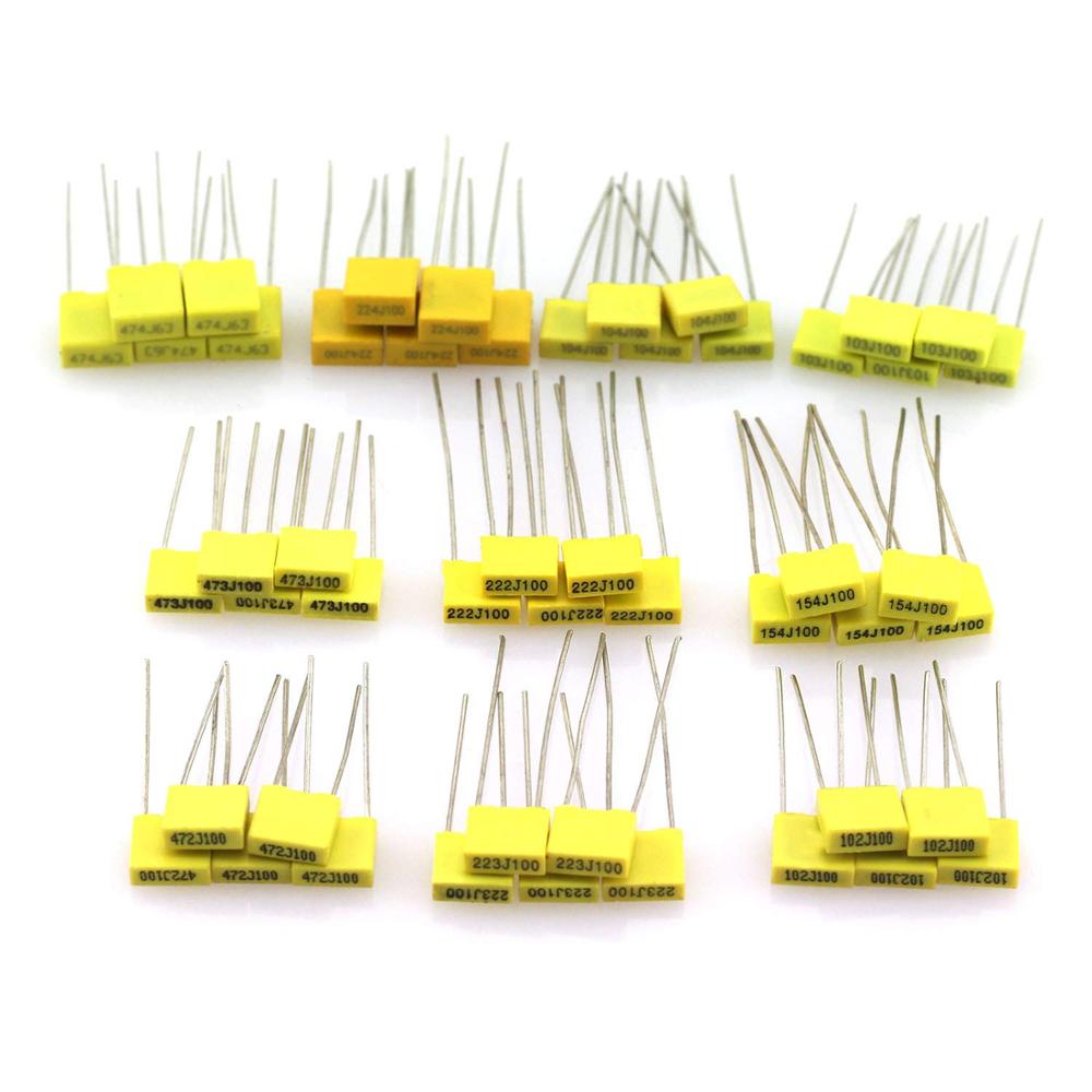 Capacitor Kit Assortment - 50 sztuk/partia 10 wartość folii polipropylenowej