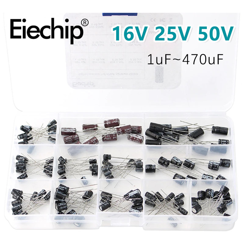 Capacitor Kit Assortment - 120 szt. 12 rodzajów kondensatorów elektrolitycznych