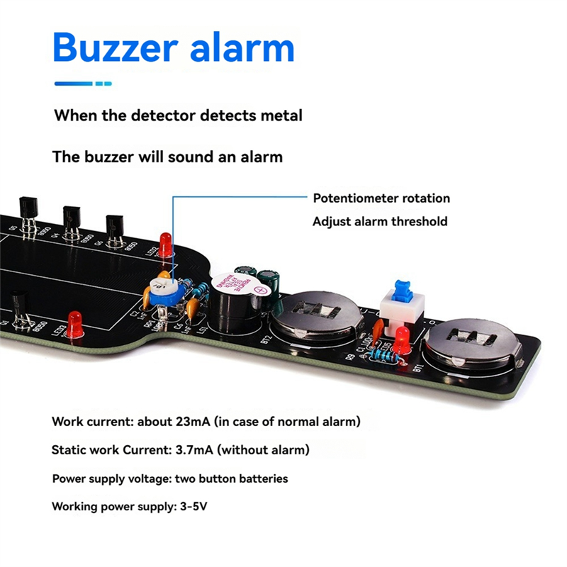 Diy Electronics Parts - SQPP-DIY Metal Detector Elektroniczny Zestaw DIY