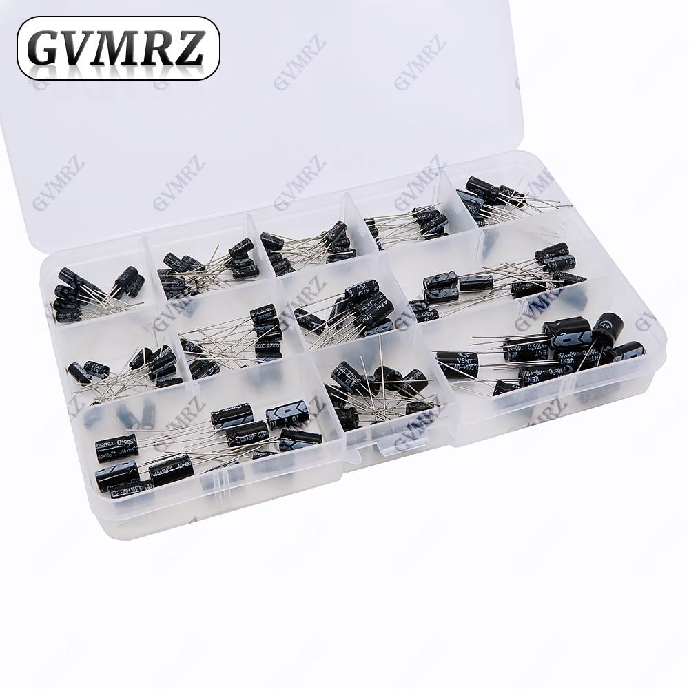 Capacitor Kit Assortment - 120 SZT./partia 12 wartości 1uF-470uF Zestaw
