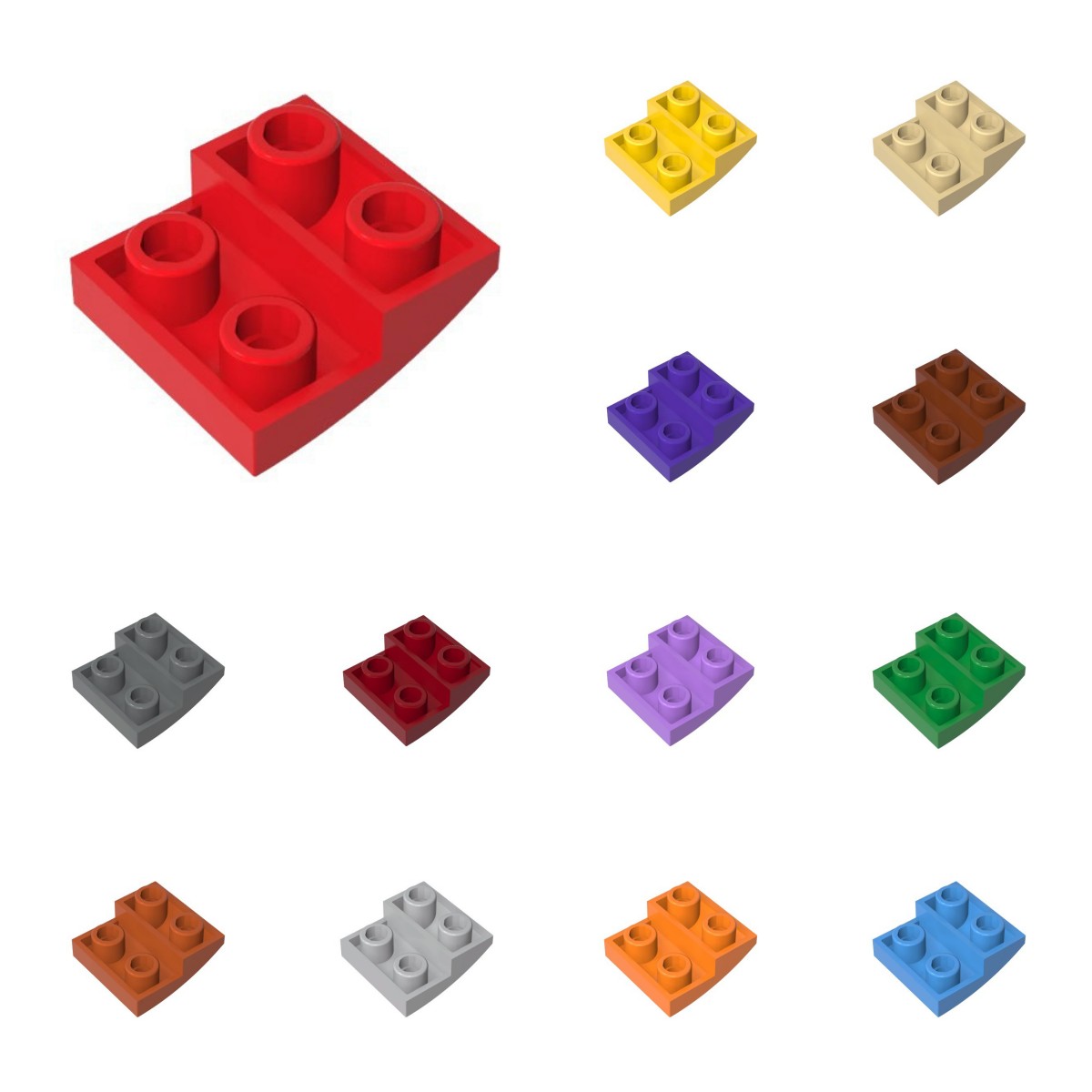 Diy Lego Electronics - 50szt 32803 Zakrzywione 2 x 2
