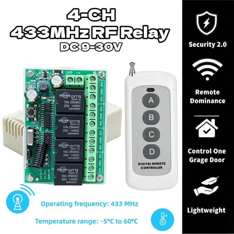 Rf 433Mhz Module - Uniwersalny bezprzewodowy pilot zdalnego sterowania, moduł