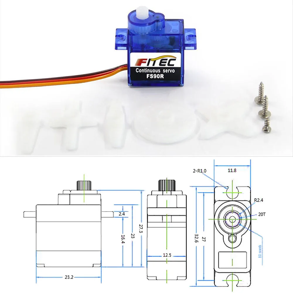 Feetech Mini FS90R Micro Servo – Diy Electric Car recenzja i cena