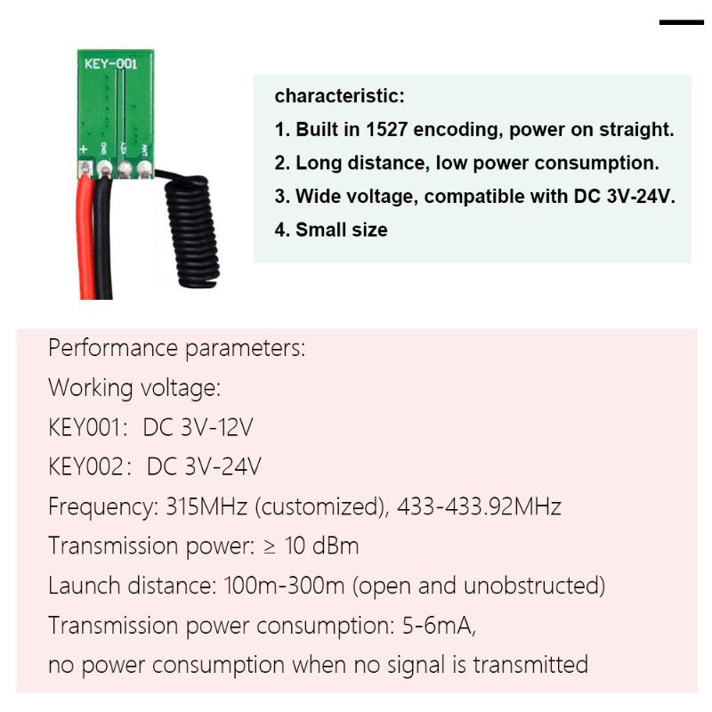 1 szt. DC 12V 3V 5V 9V Kodowan – Rf 433Mhz Module recenzja i cena