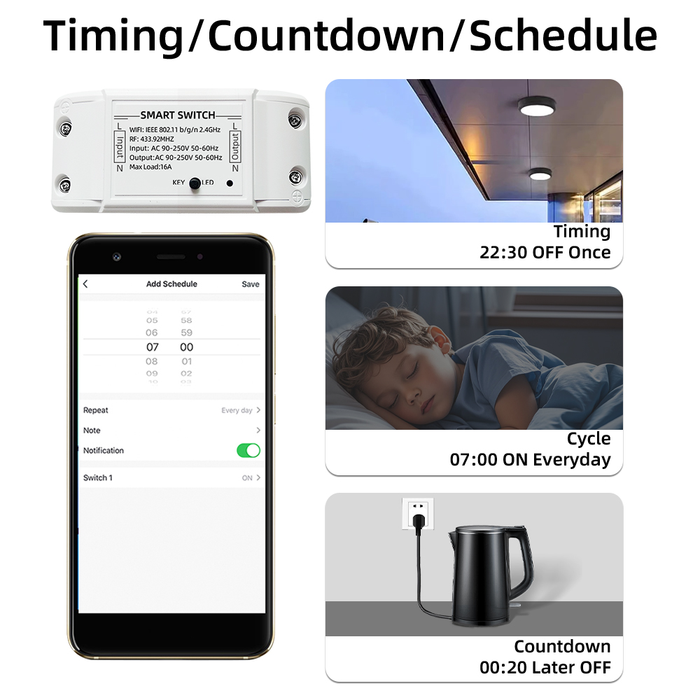 Inteligentny przełącznik WiFi  – Rf 433Mhz Module recenzja i cena