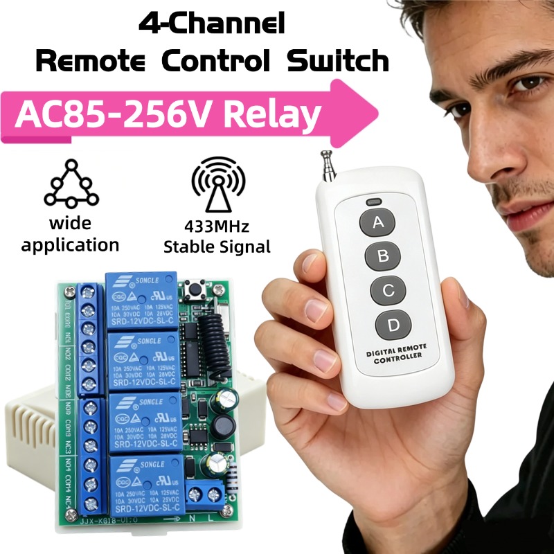 433 MHz AC 110V 220V 4-kanałow – Rf 433Mhz Module recenzja i cena