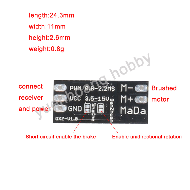 1PC 3.5-15V Szczotkowy ESC Dwu – Diy Boat Electronics recenzja i cena