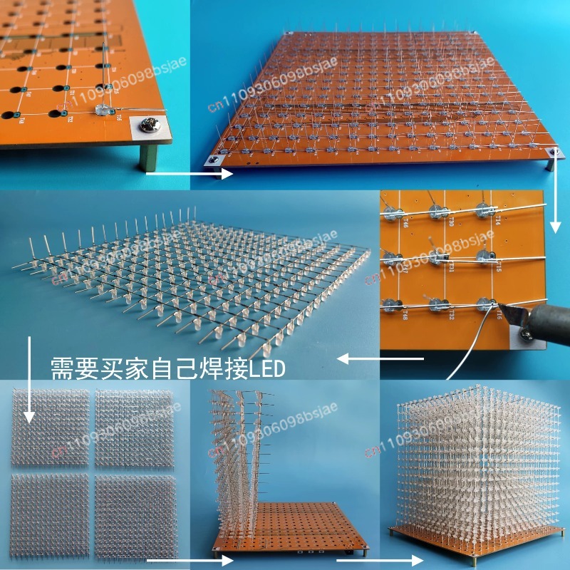 Zestaw Kostki Świetlnej 3D16MI – Diy Electronics Parts recenzja i cena