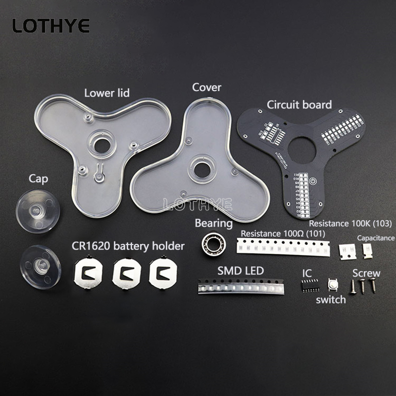 LED Fidget Spinner produkcja g – Diy Electronics Parts recenzja i cena