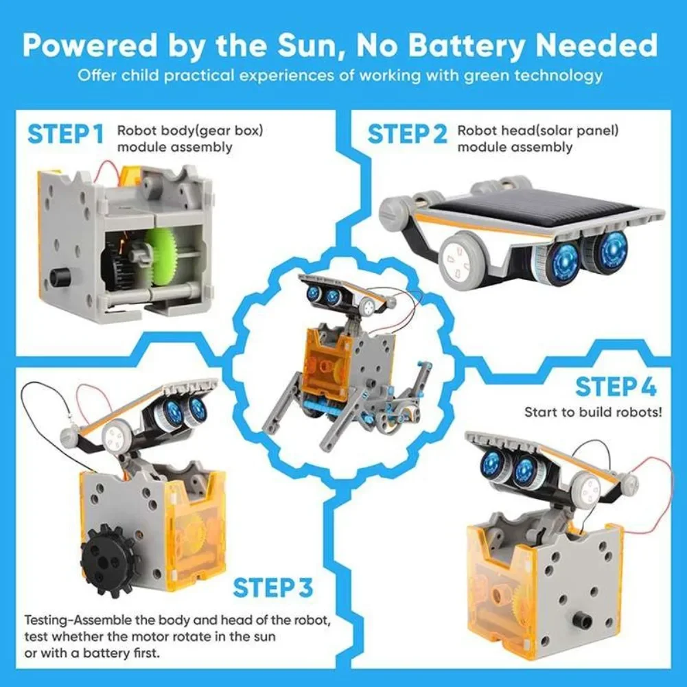 13 w 1 Robot zasilany energią  – Diy Electronics Parts recenzja i cena